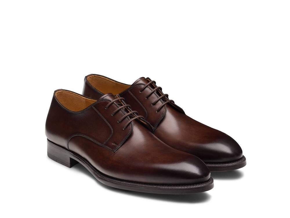 NEW MAGNANNI men's haans plain toe derby in brown
